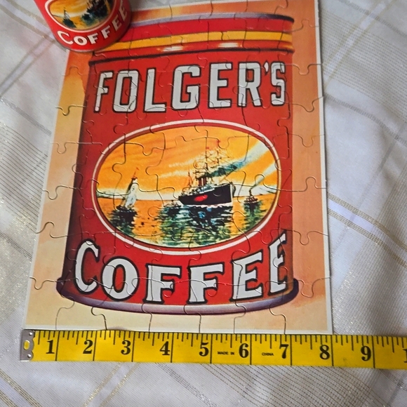 Vintage Folgers Coffee Can Puzzle - Picture 4 of 11